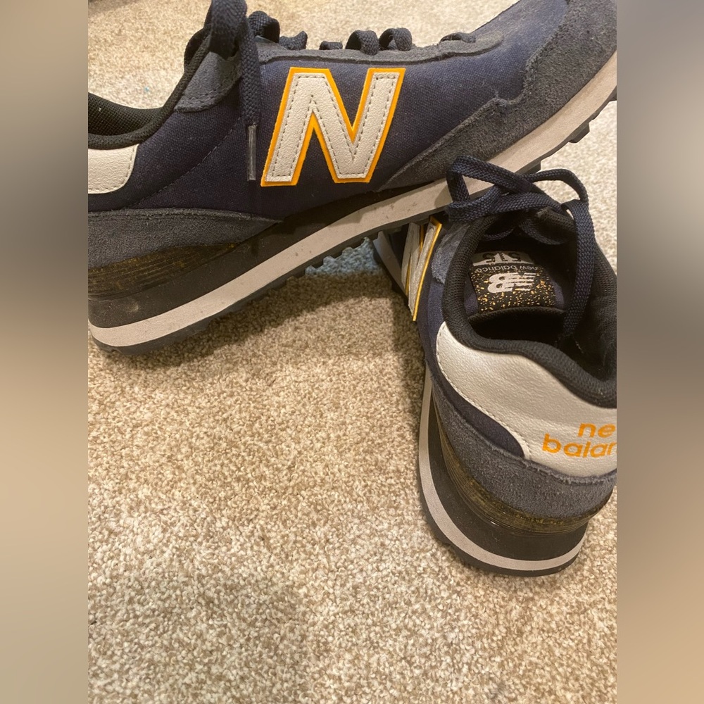 New Balance 515 V1, Blue and Gold Athletic Shoes, 9.5